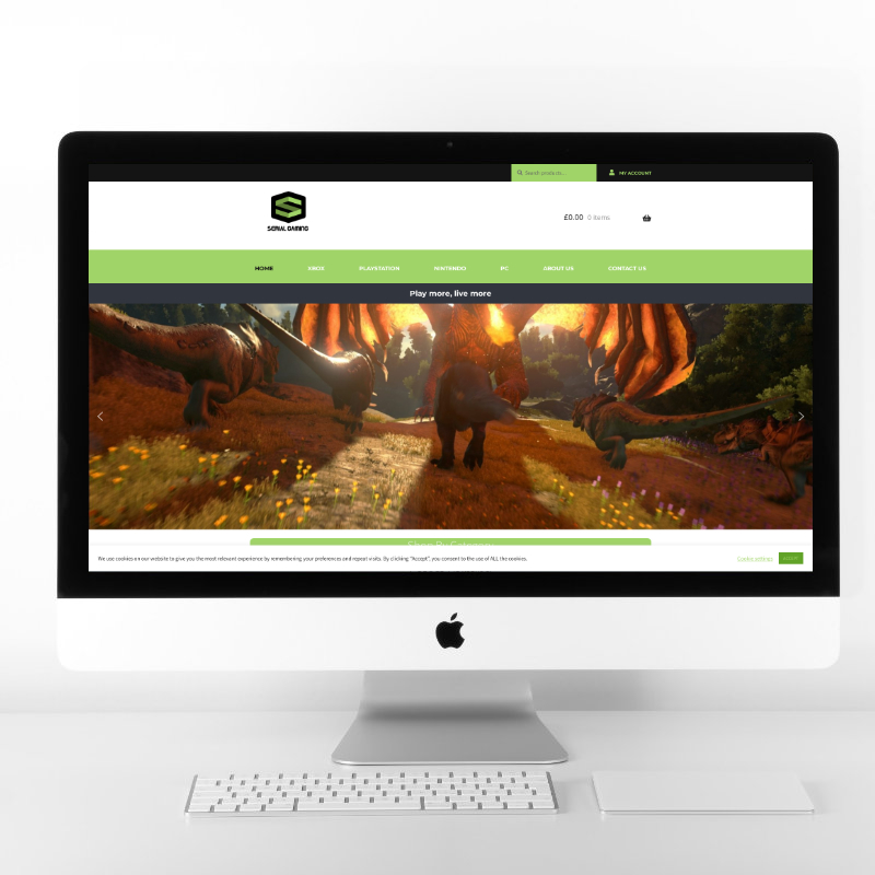 Serial Gaming | Website Design | Website Preview Image